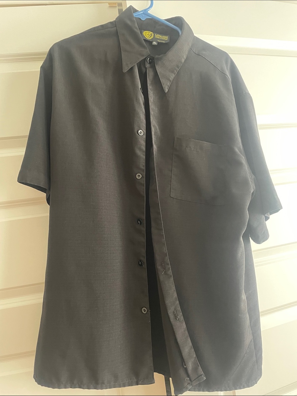 Lamasini coutureMen's Short-Sleeve Button-Down Shirt - Black by Unknown